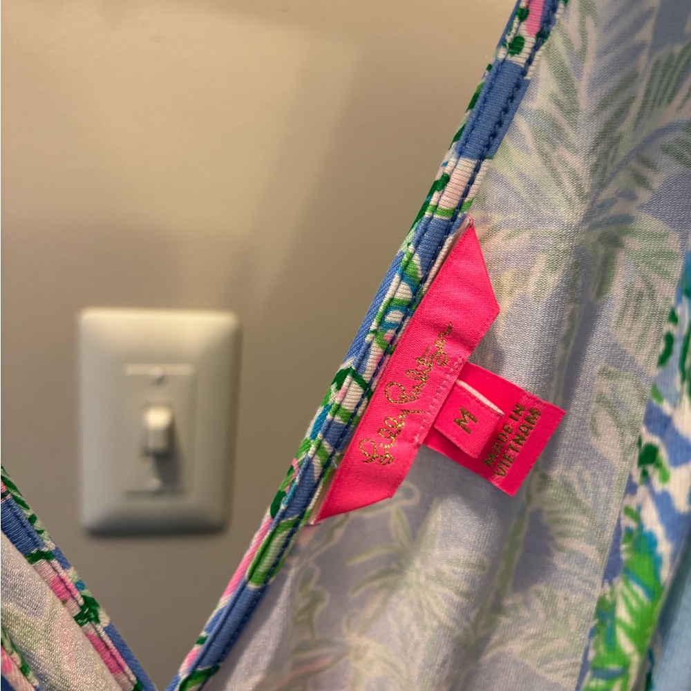 Lilly Pulitzer Blue and Green Floral Romper - Picture 5 of 5